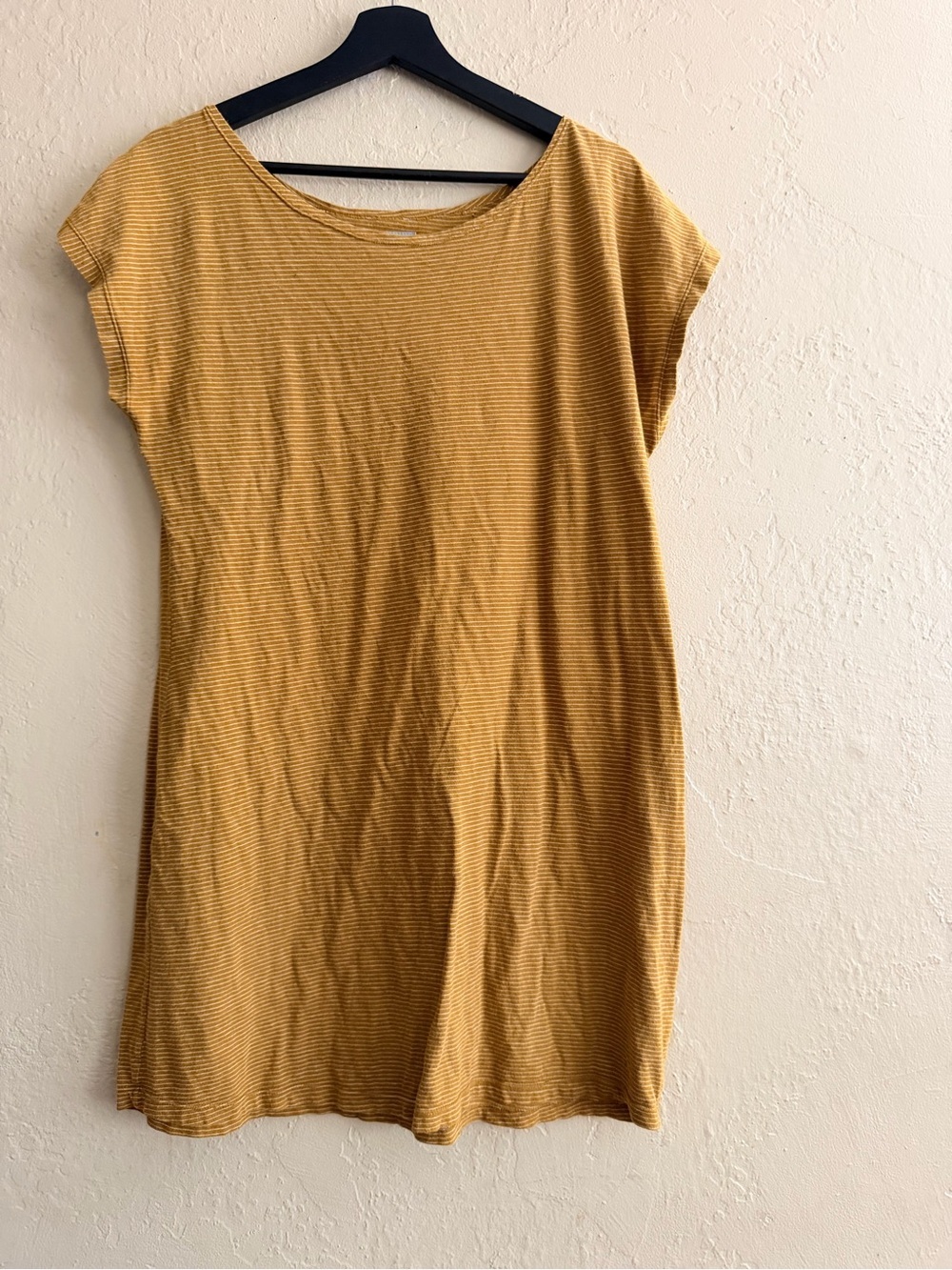 tonle Mustard Yellow Striped Mini Dress